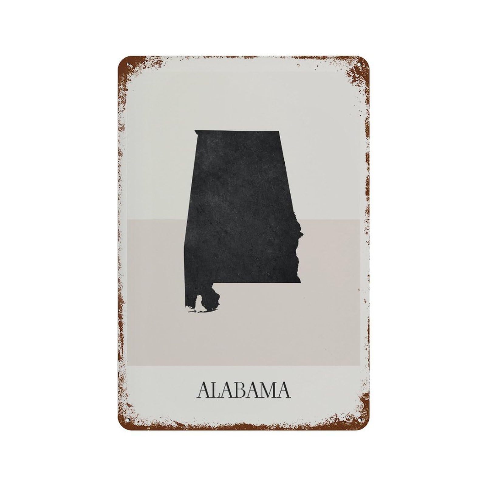 xiaoxiaoshen Alabama Map Minimalist Boho Decor For Home Or Gift (2) Wall Decor Art Metal Tin Poster Modern Home Decor Art Home Bar Shop Decorations Vintage Sign 30x20cm