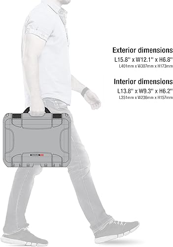 Miniatura 9 de Nanuk Funda rígida impermeable 915 con inserto personalizado para DJI Mini 3, paquete Fly More y control remoto RC-N1 o RC, color plateado