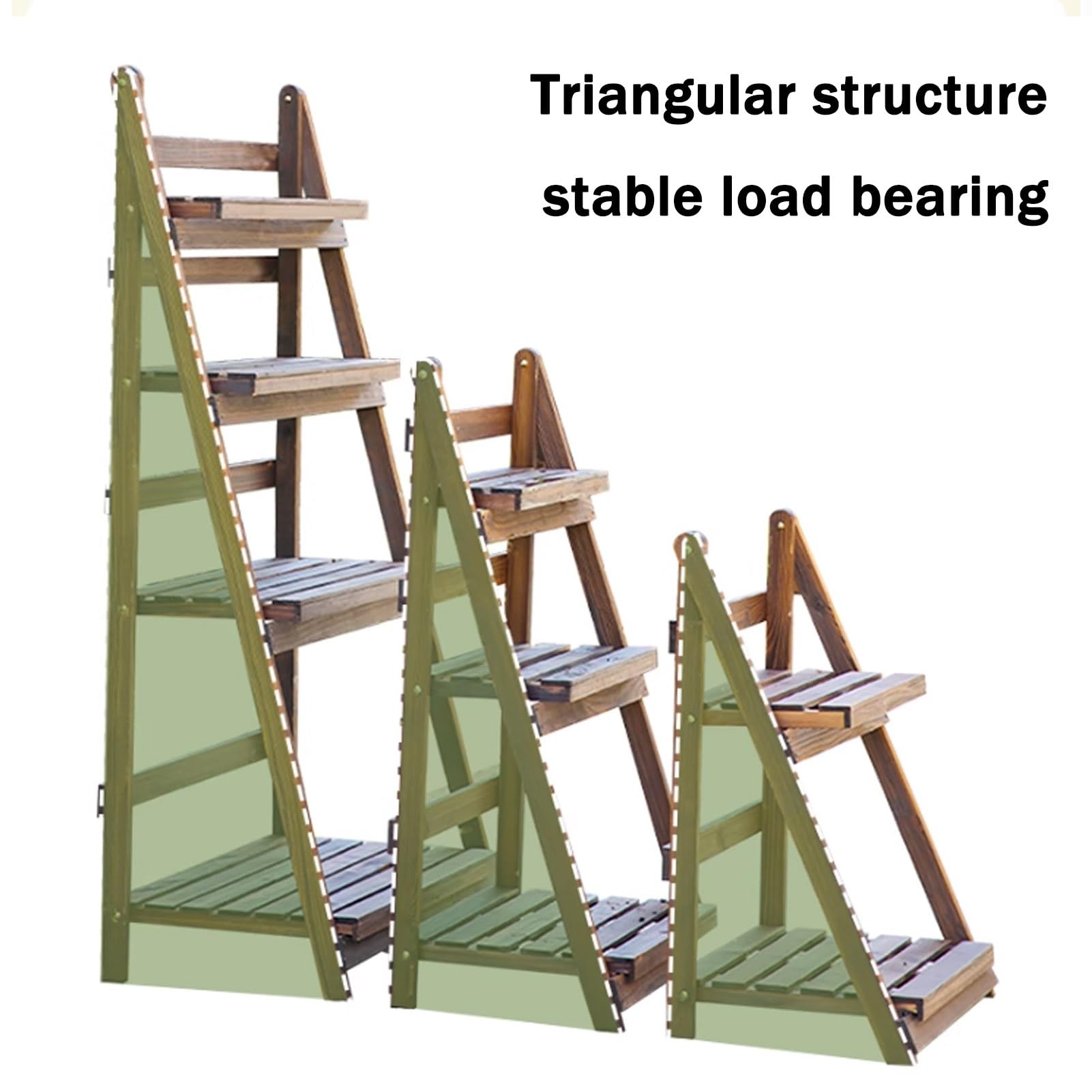 Support pour plantes en bois, étagère d'angle pliable pour plusieurs plantes, solution peu encombrante pour balcon, terrasse, salon