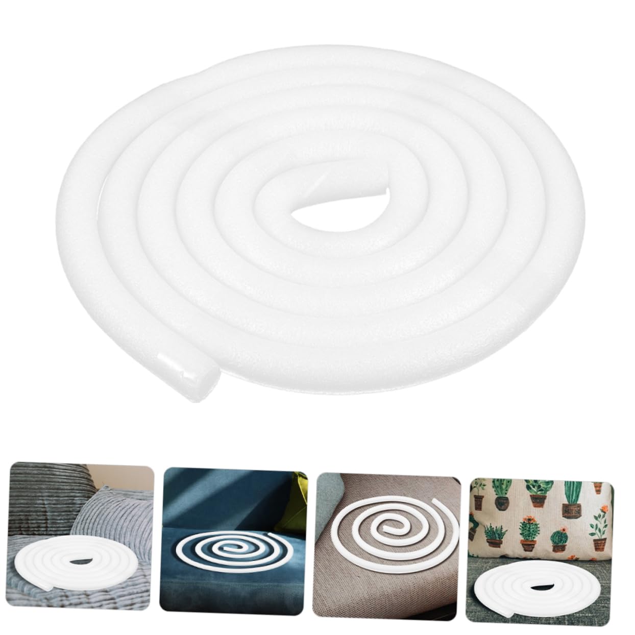 BESPORTBLE Bande D'étanchéité en Mousse de Calage pour Fixer Coussin Canapé Bâton Mousse Canapé en Écume Blanche de 2 Mètres Installation Facile et Entretien Salon