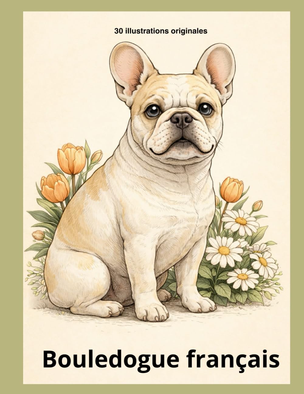 Bouledogue français: 30 illustrations originales à colorier