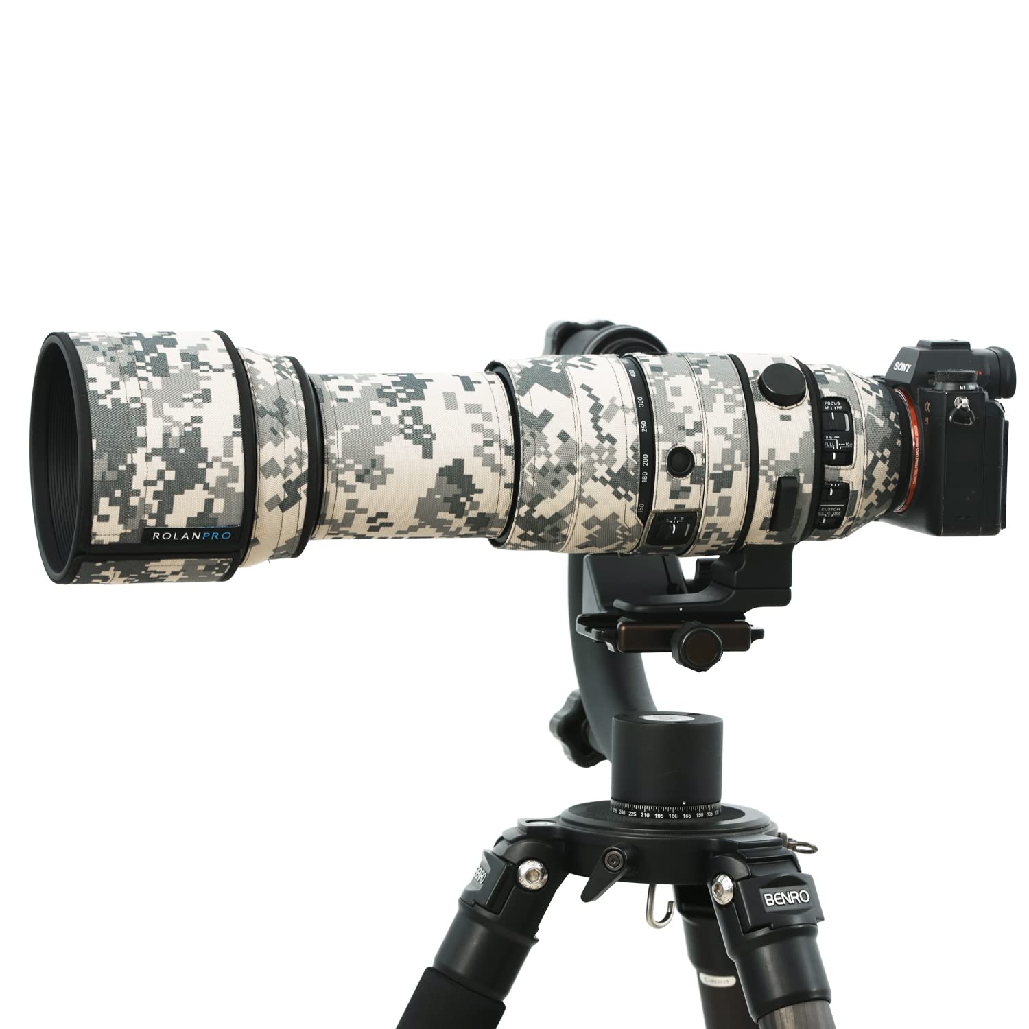 ROLANPRO Wodoodporny płaszcz kamuflażowy do Sigma 150-600 mm F/5-6,3 DG DN OS płaszcz sportowy bezlusterkowy obiektyw aparatu E i pokrowiec ochronny z mocowaniem L - #UCP wodoodporny
