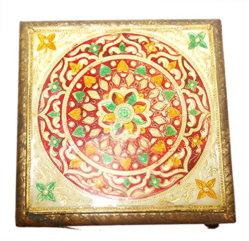 Vrindavan BazaarChowki Laminated 8" for Home Décor | Worship Accessory| Car Accessory