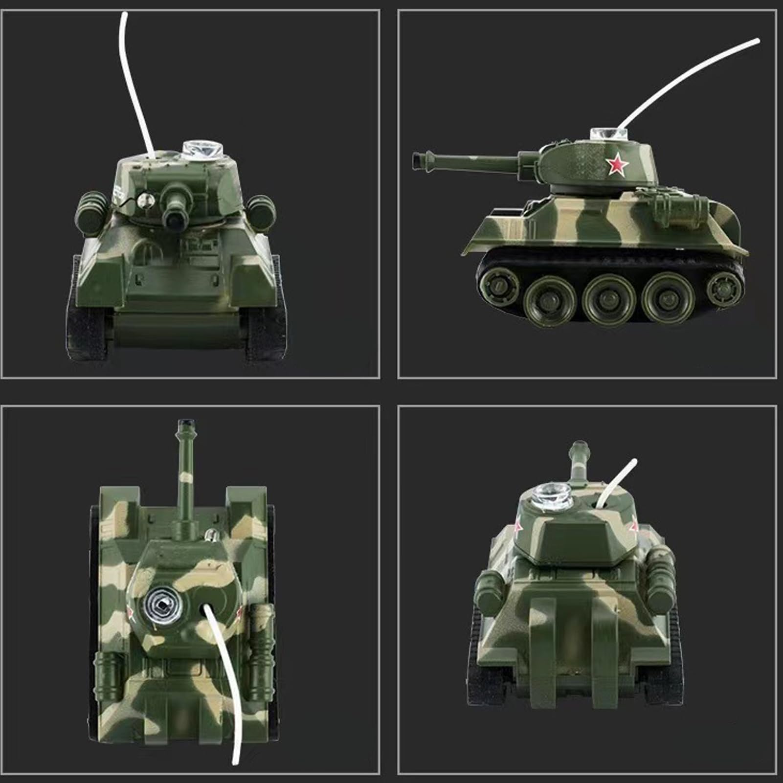 Générique Mini RC Tank - Véhicule Militaire télécommandé sans Fil | Tour rotative à 360 °, Jouet modèle Militaire simulé avec Son et lumières, Panzer Tactique à Petite échelle pour et Amateurs
