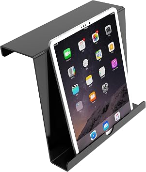 Treadmill Tablet Holder, Exercise Bike Reading Stand, Acrylic Book Holder, Clear Acrylic Stand for Tablet, Magazines and Books, Black8.5 x 9.5 x 3.3 Inches
