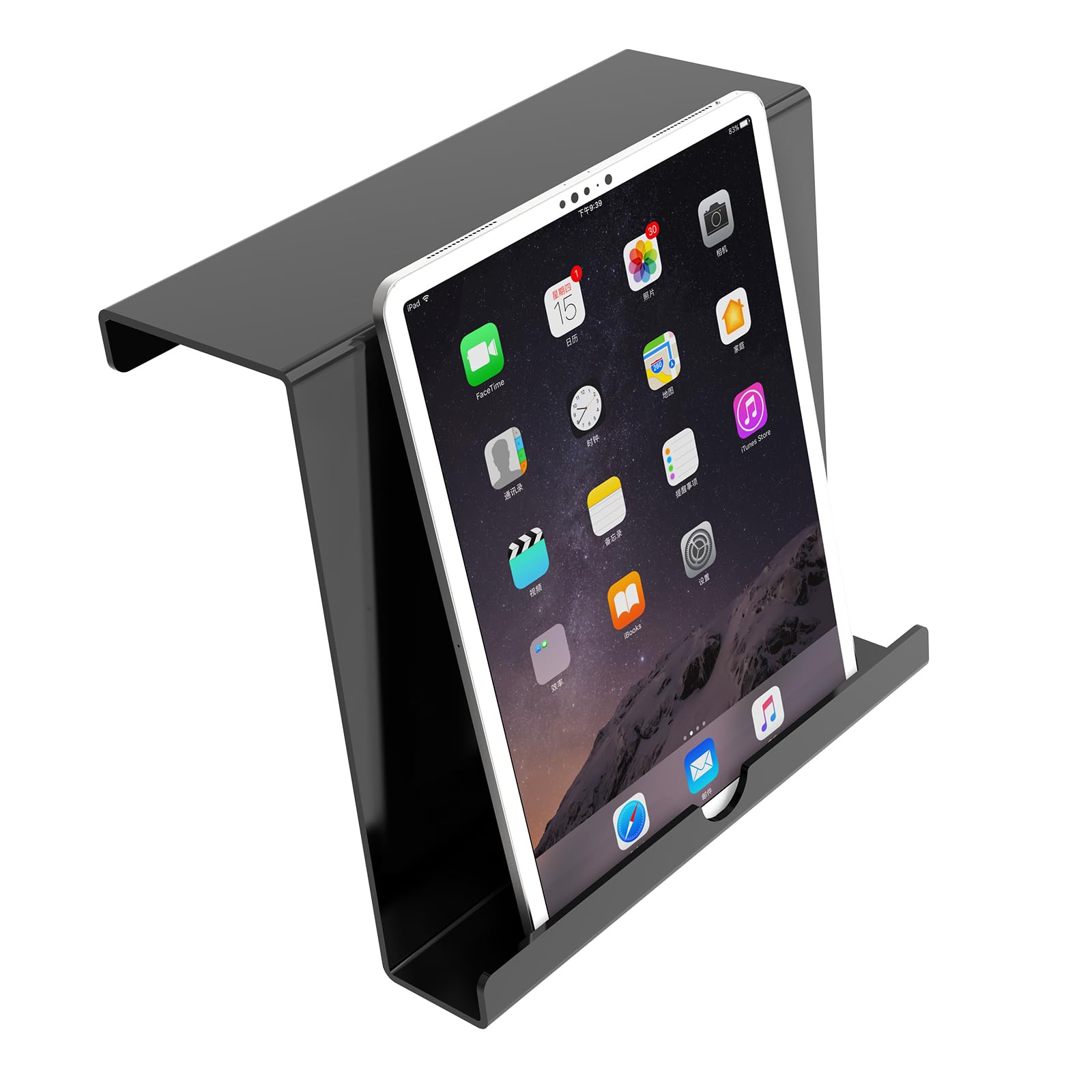 Treadmill Tablet Holder, Exercise Bike Reading Stand, Acrylic Book Holder, Clear Acrylic Stand for Tablet, Magazines and Books, Black（8.5 x 9.5 x 3.3 Inches）-image-41