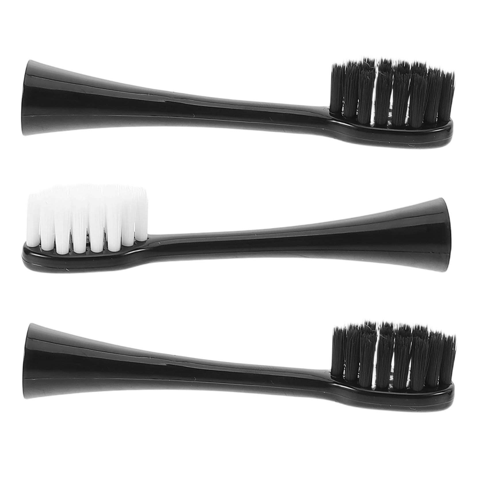 TOVINANNA 3pcs Electric Toothbrush Head Soft Bristles Replacements Brush Heads Practical Toothbrushes Replacement Heads Toothbrush Heads Electric Toothbrush Parts Black Plastic