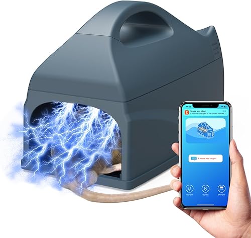 Electric Mouse Traps Indoor for Home, WiFi Smart Humane Rat Traps, GreenVation Mice Zapper Rodent Killer with App Push Notification (Classic)