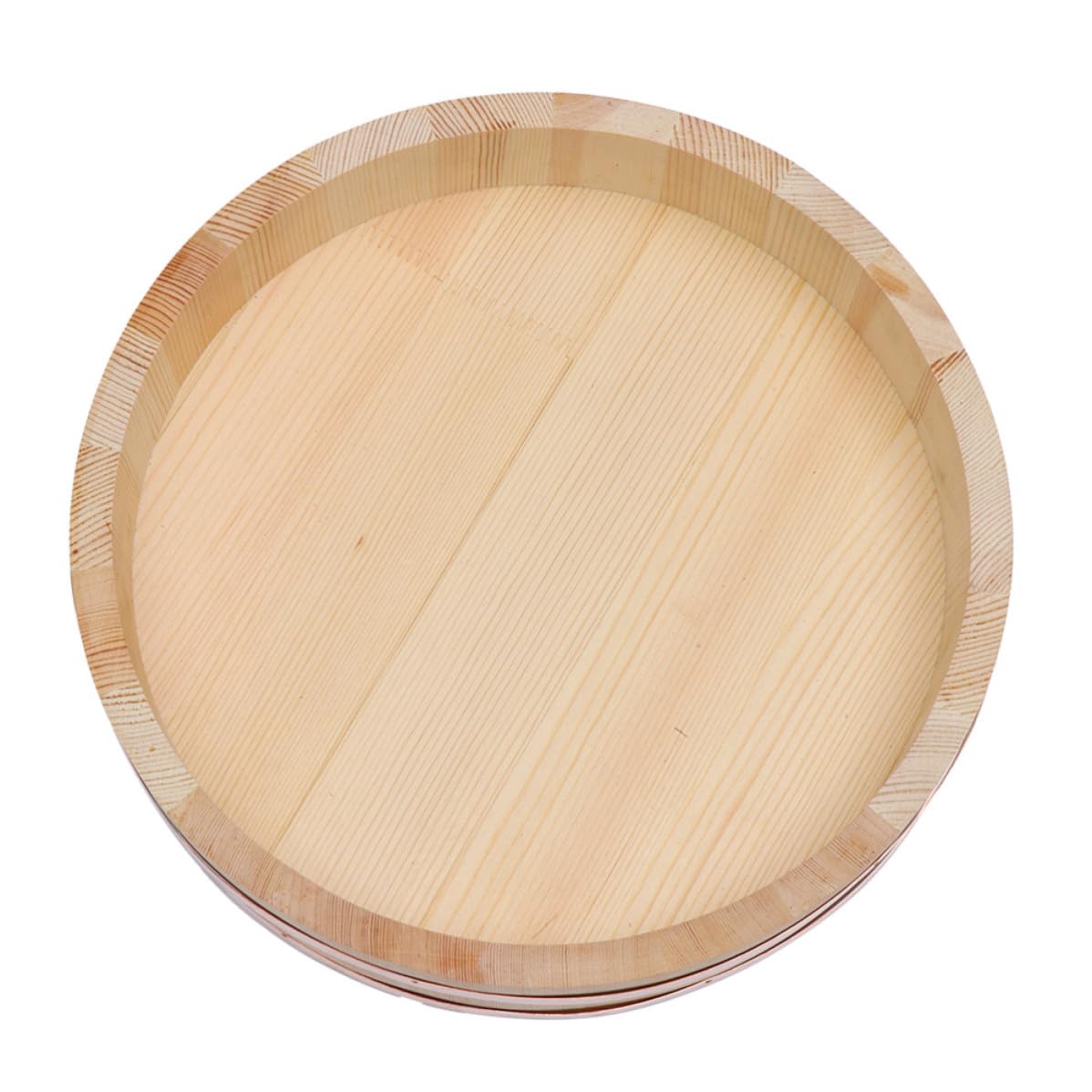 Cuenco de Madera Material Resistente y Diseño Tradicional Función de Mezclar y Absorber Humedad Color Aleatorio para Sushi y Arroz Adecuado para Hotel y Tienda de