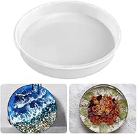 Vista 1 de RESINWORLD 14" Round x 2" Deep XL Large Tray Mold, Shiny Silicone Tray Board Table Clock Mold for Epoxy Resin Casting, Floral Preservation Bouquet