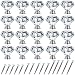Drawer Knob Pull Handle Crystal Glass Diamond Shape Cabinet Drawer Pulls Cupboard Knobs with Screws for Home Office Cabinet Cupboard Bonus Silver Screws DIY (20 Pieces)