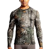 Mission Men's VaporActive Base Layer Long Sleeve Top, Real Tree, Small
