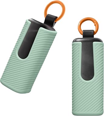 kwmobile Case Compatible with Skullcandy Dime Evo Case - Silicone Cover Holder for Earbuds - Green