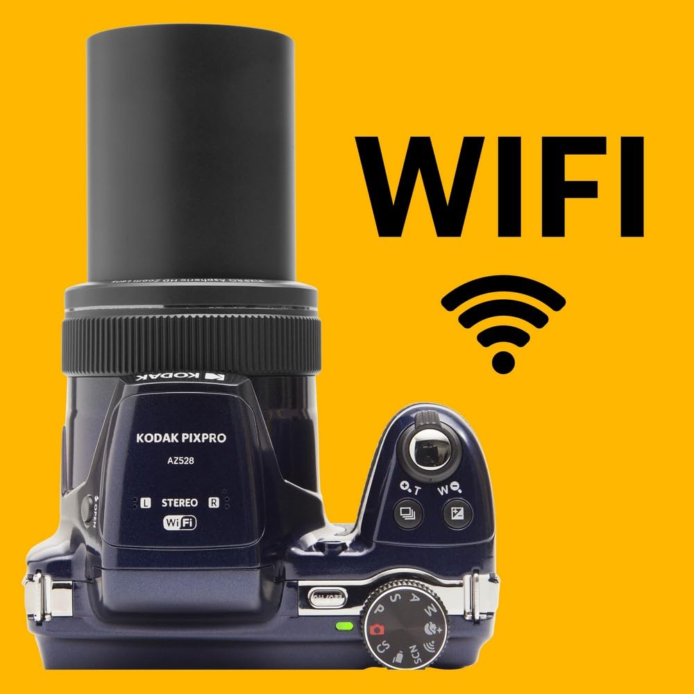 KODAK Pixpro AZ528 + karta pamięci SD 32 GB - aparat mostkowy 16 MP, zoom 52X, Full HD, 85 MB/s odtwarzanie, 25 MB/s zapisywanie - Night Blue