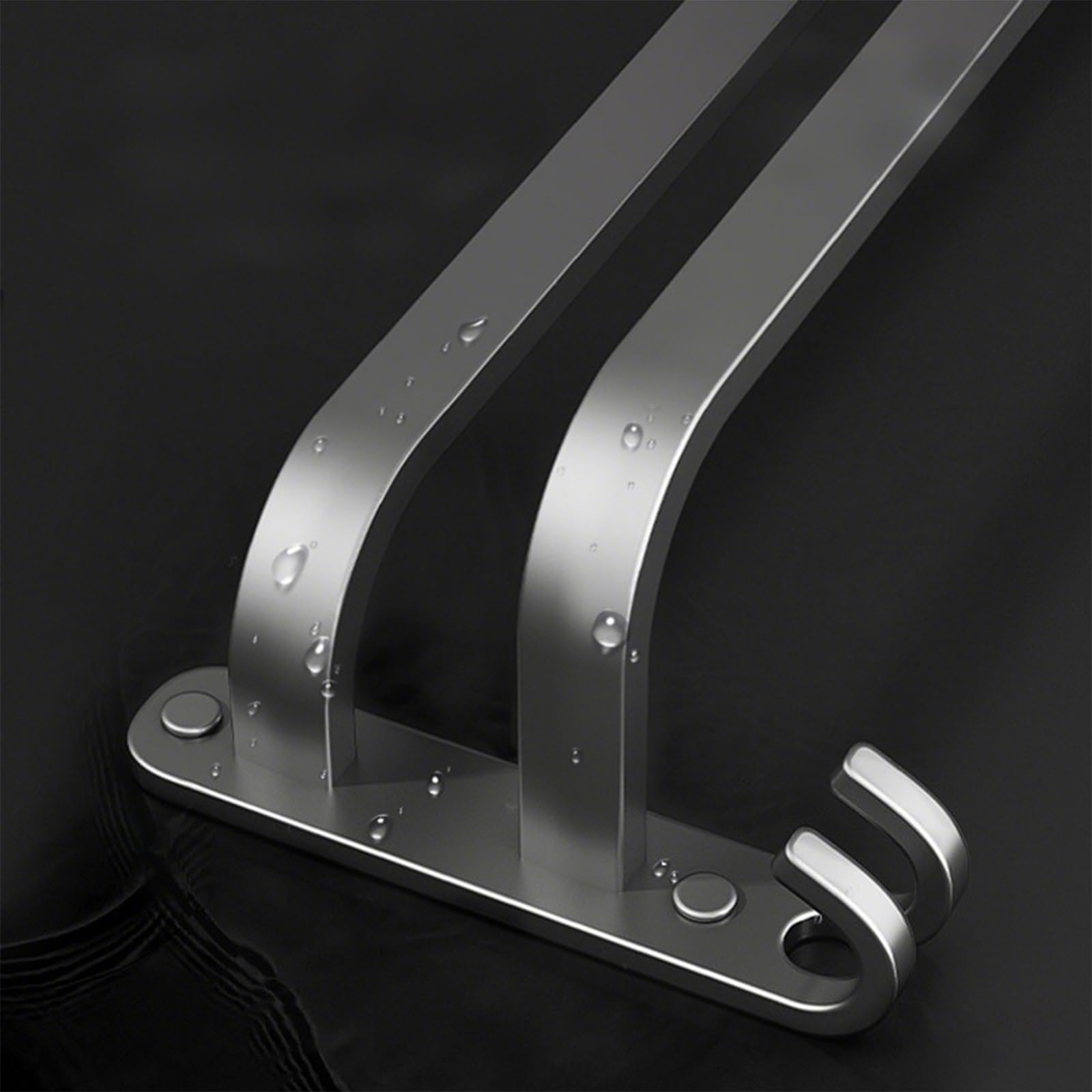 Porte-serviette Porte-serviettes double en nickel brossé Grand