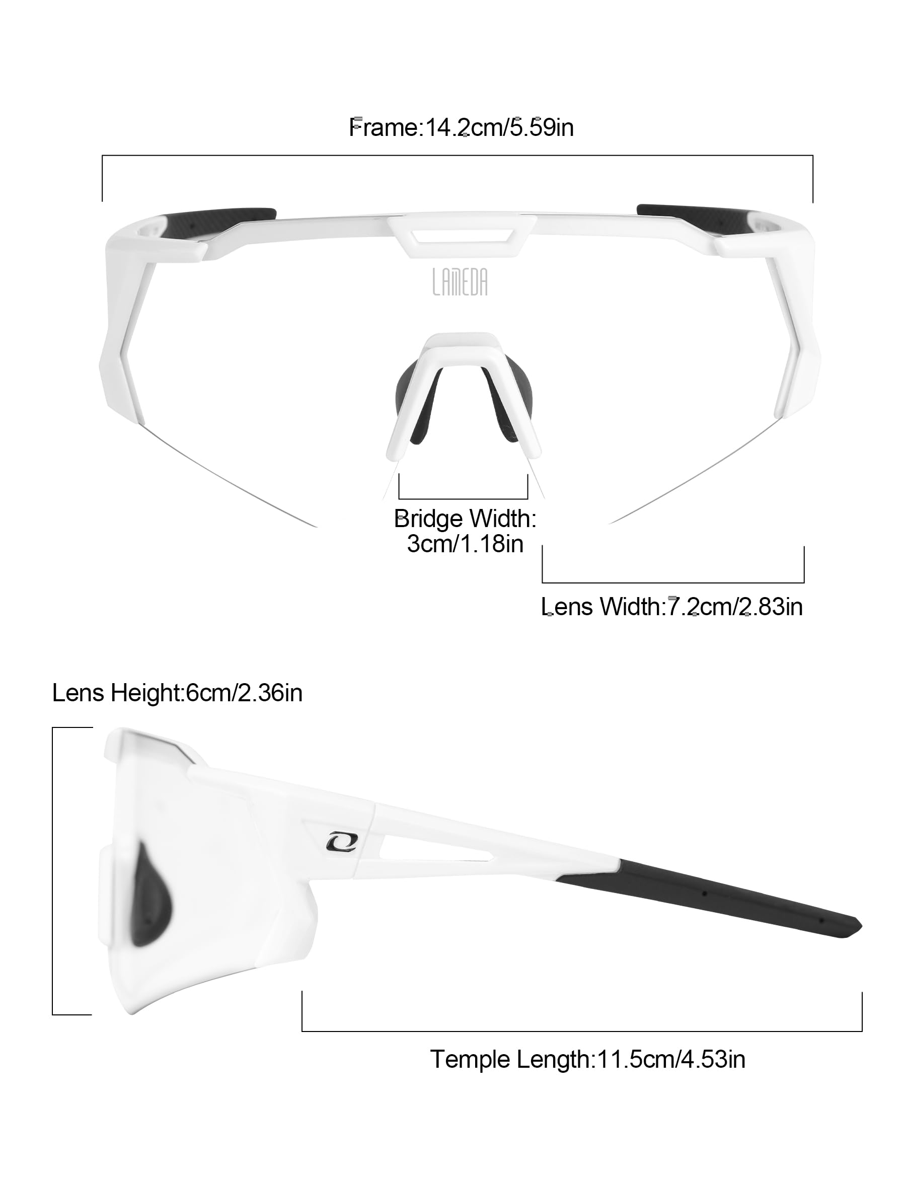 LAMEDA Anti-fog Photochromic Cycling Sunglasses for Men Women UV 400 Protection Cycling Glasses Road Mountain Bike Goggles