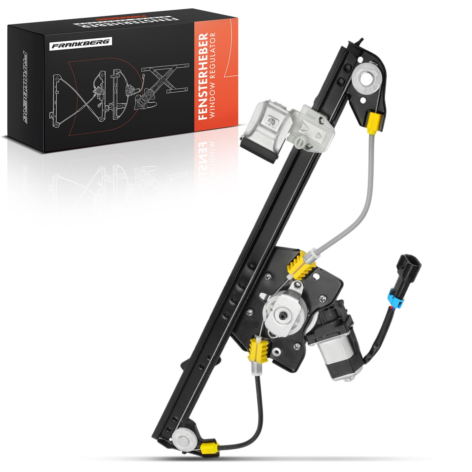 Frankberg Alzacristallo Meccanismo alzacristallo Elettrico con Motore 2-Poli Anteriore sinistro senza piastra 2/3 porte Compatibile con KA RU8 2008-2016 Replace# 1749890, 1542436