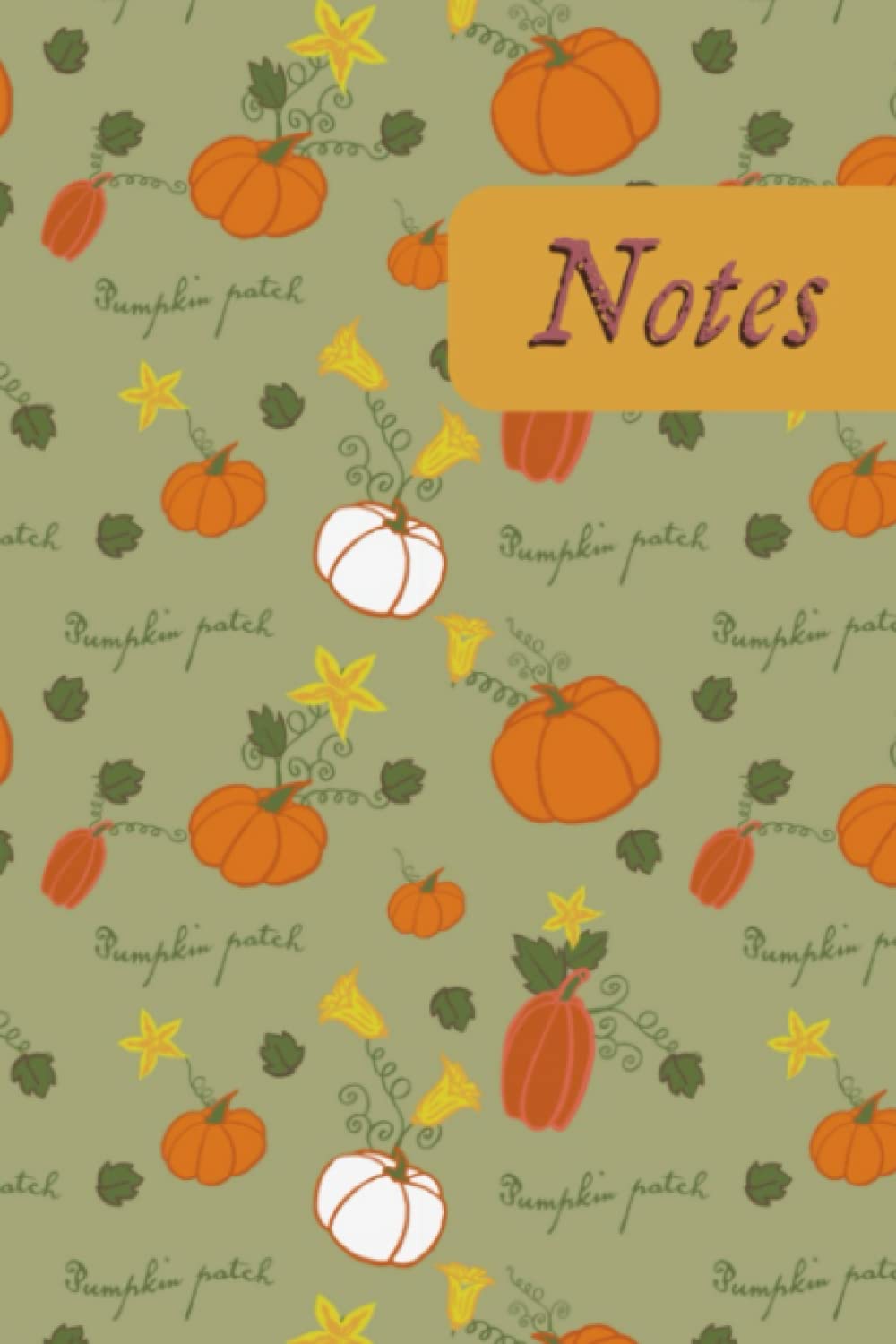 Notes: Pumpkin Patch Blank Lined Notebook