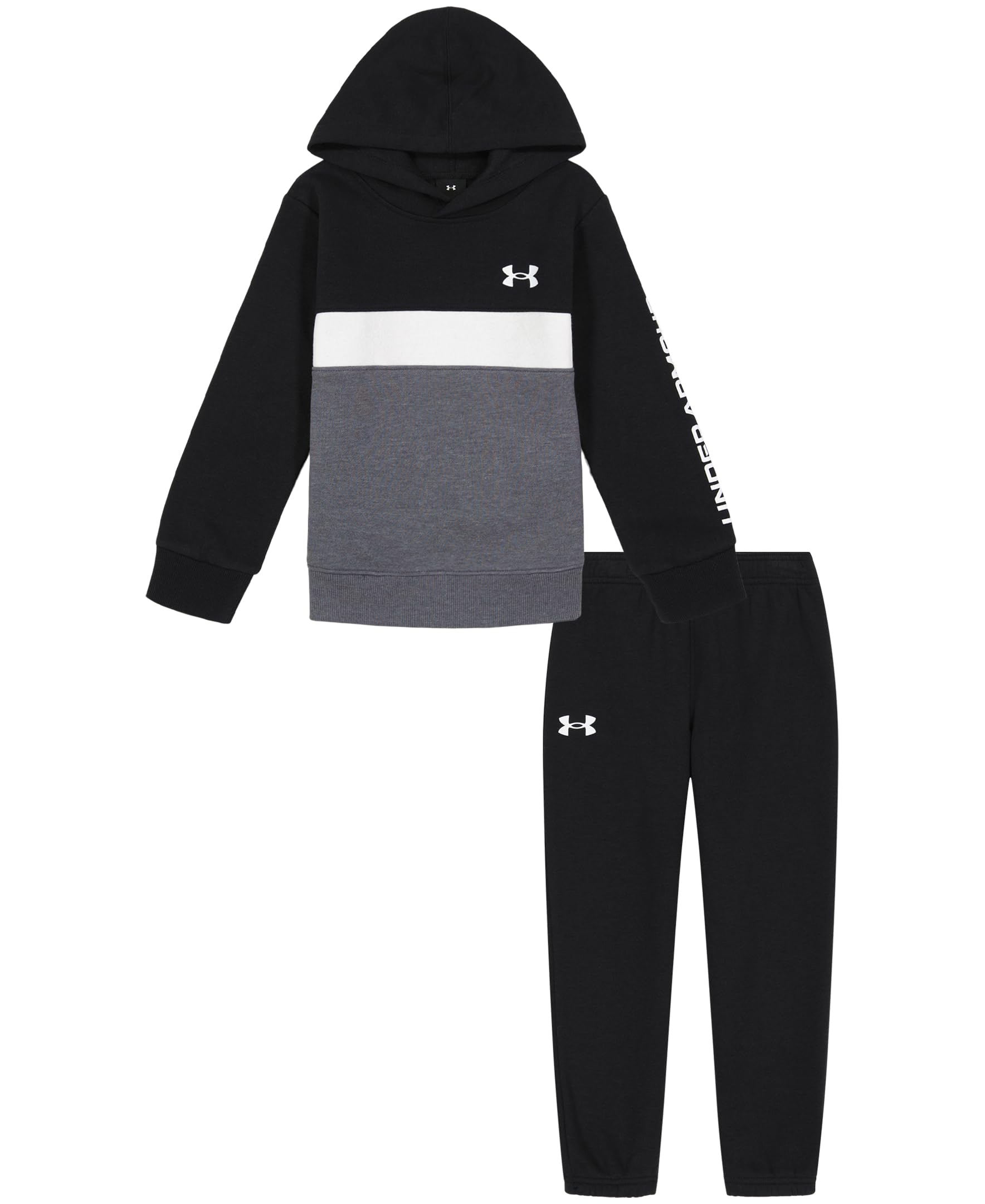 Under Armour Boys' 2-Piece Pullover Hoodie Sweatshirt and Fleece Pants Set