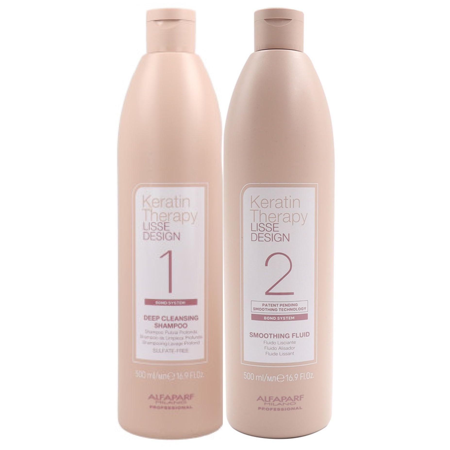 Alfaparf Lisse SET Shampoo pulizia profonda e Fluido lisciante 1-2 500 ml