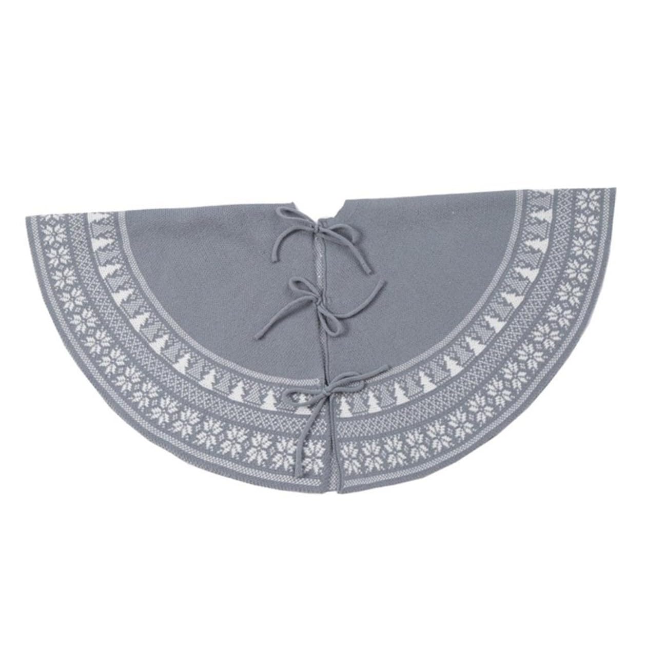 Gonna Inferiore per Decorazione Natalizia in Maglia Lavorata 92 CM, Grembiule Decorativo per Abete, Accessorio per Feste e Decorazioni Invernali
