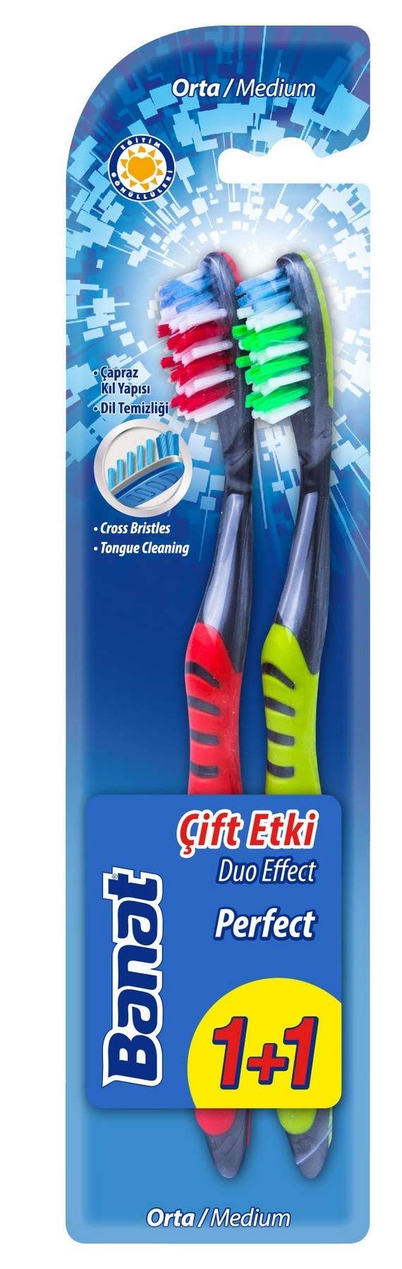 Banat Perfect Çift Etkili Diş Fırçası 2'Li Set