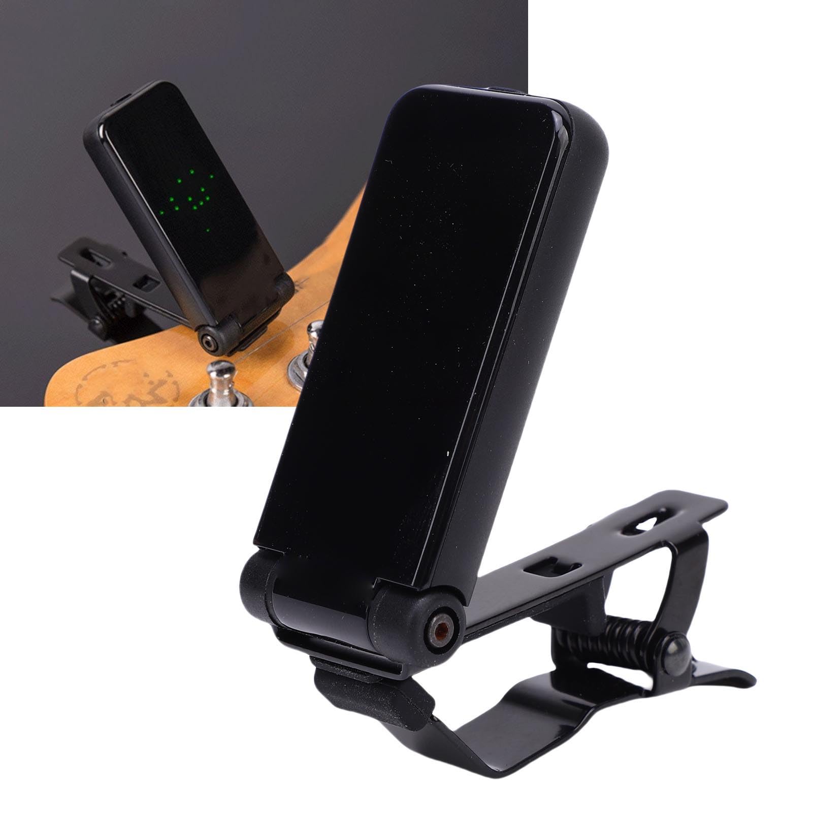 SUNGOOYUE Clip en Sintonizador de Guitarra con Pantalla LED, Rango de 435Hz a 445Hz para los Músicos y Principiantes Acústicos de Violín Eléctrico y Principiantes ‌