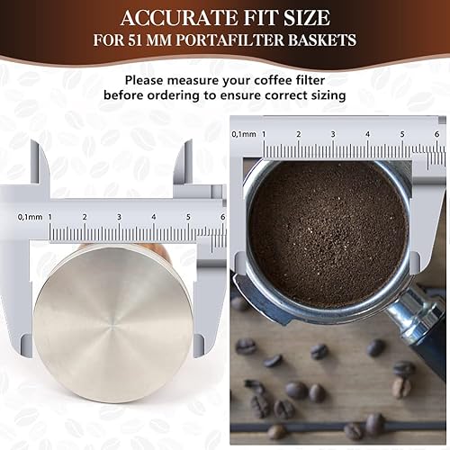 Miniatura 5 de Y-Step Juego de 23 piezas de manipulador de café, kit de accesorios para espresso, kit de barista, con manipulador de espresso de 51 mm, agitador de