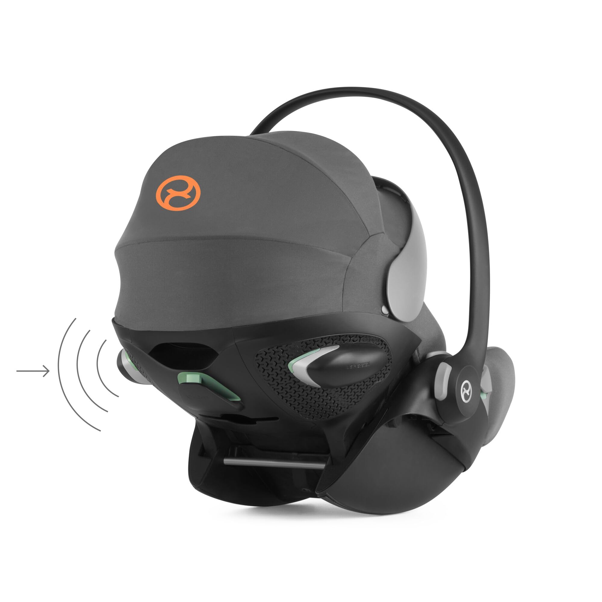 CYBEX Gold Coque Cloud G i-Size Plus, Coussin Réducteur pour Nouveau-né inclus, De la naissance à environ 24 mois, Max. 13 kg, Lava Grey