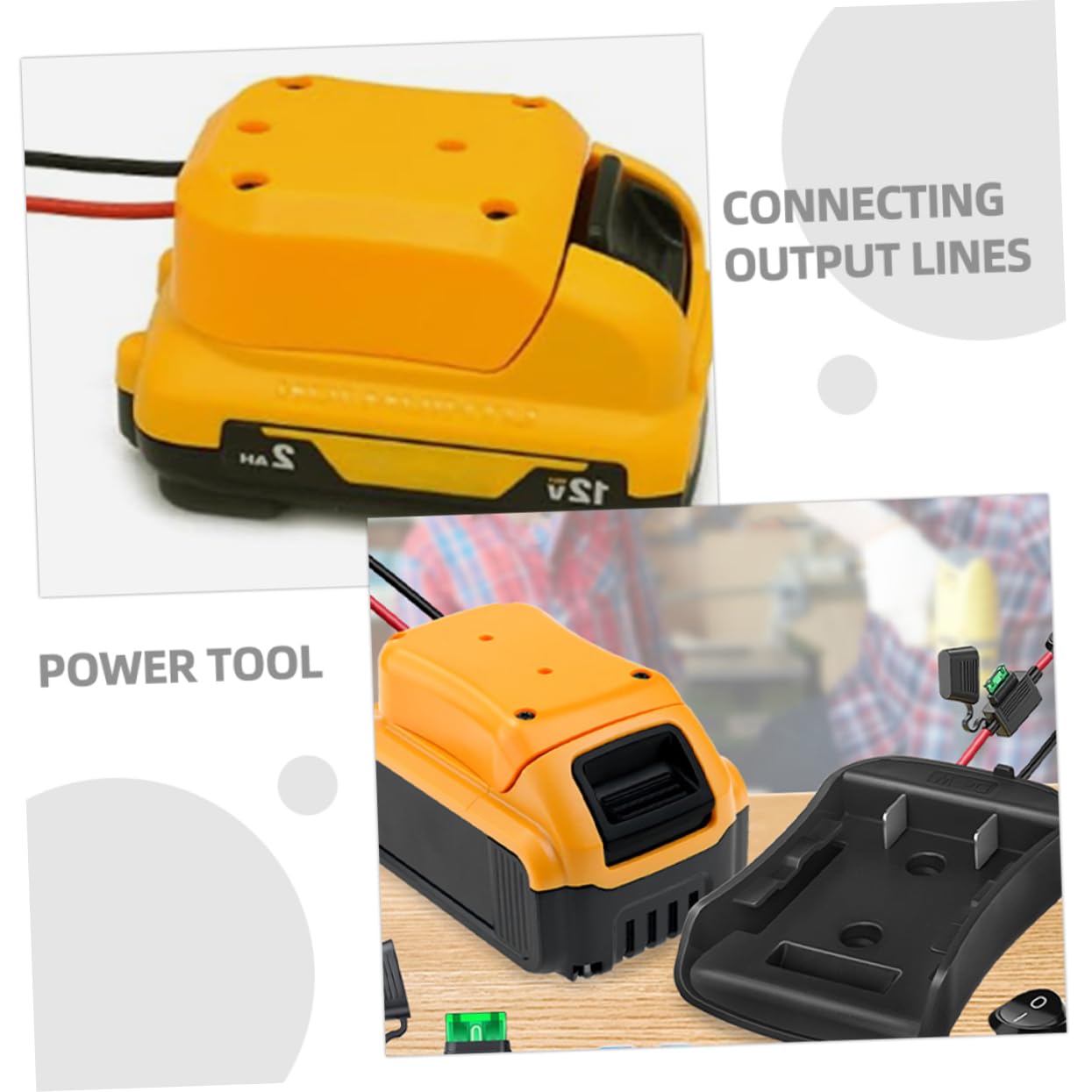 Tofficu Adattatore Per Batteria Da 5 Pezzi Convertitore Per Caricabatteria Adattatore Di Alimentazione Adattatori Fai Da Te Connettore Di Alimentazione Per Batteria Connettore Di