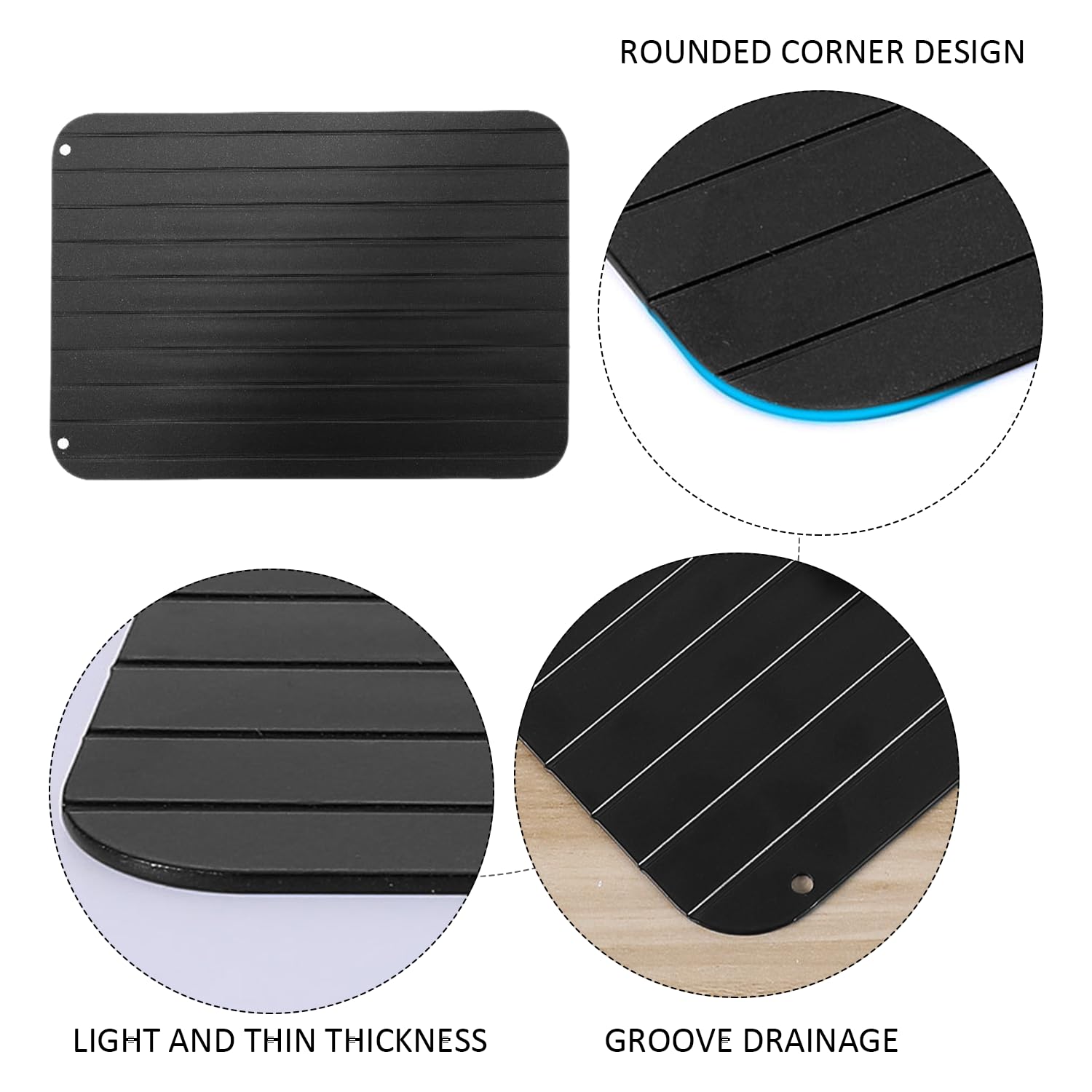 Vassoio Scongelamento Rapido ZMREN - 29,5x21x0,2 Cm, Alluminio Antibatterico - Foto 9