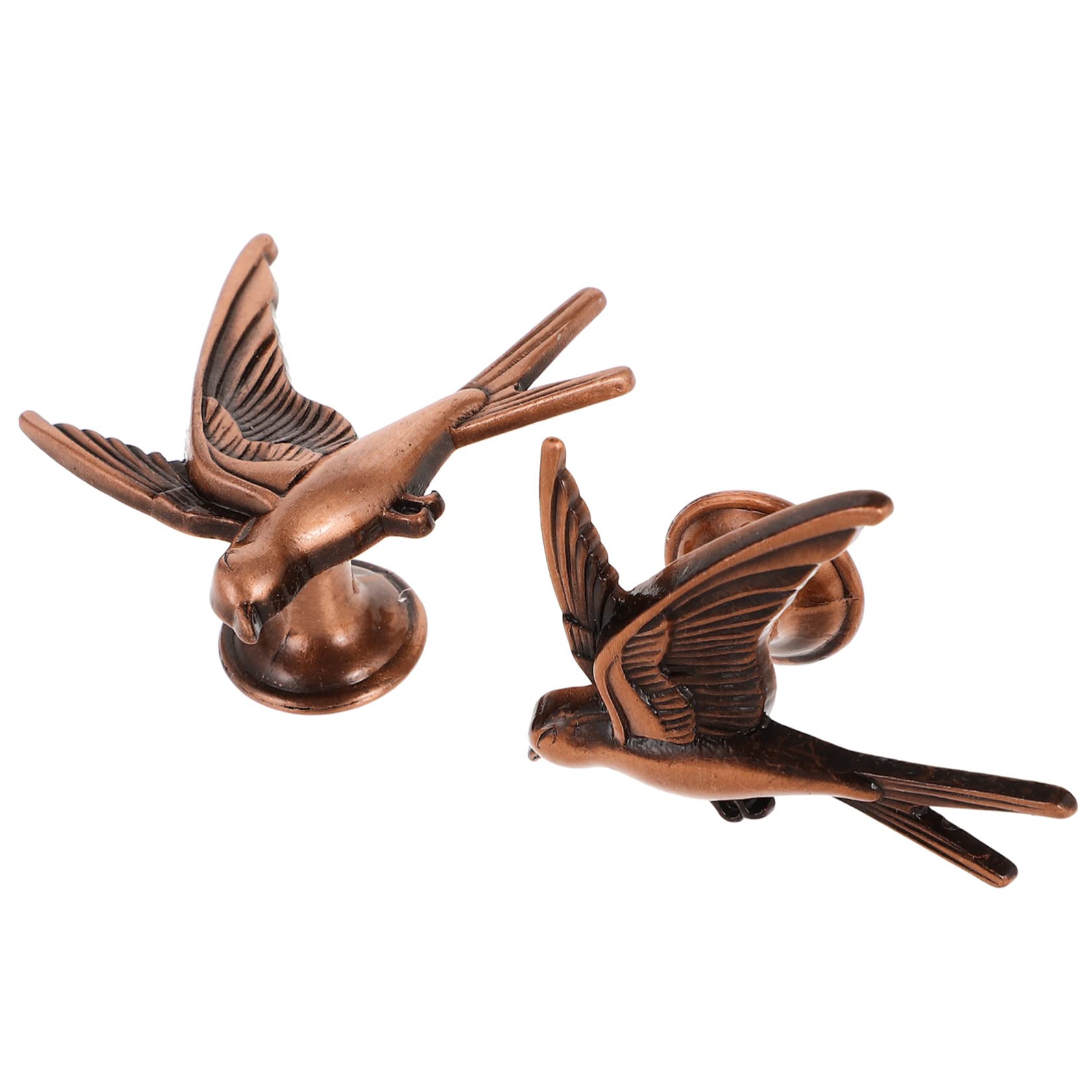 Uonlytech 6stücke Vogelgriff Für Dekorative Möbelknöpfe Vintage-stil Für Schranktüren Und Innendekoration Antikrot