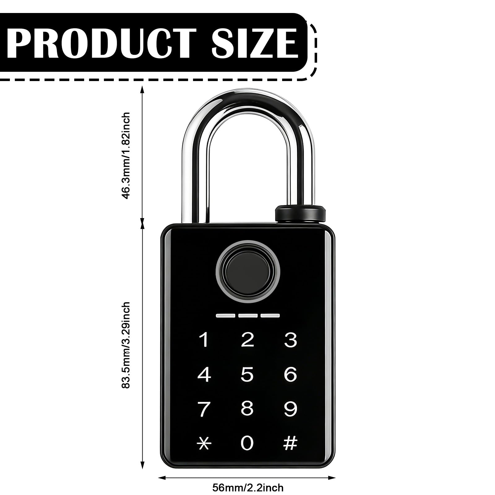 Cadenas à combinaison avec empreintes digitales, code numérique et contrôle par application, IP65, résistant aux intempéries avec carte RFID, serrure extérieure robuste pour portail, jardin, casier