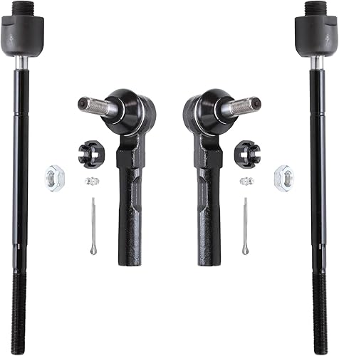 Miniatura 9 de Detroit Axle - Barras de acoplamiento delanteras 4WD para Dodge Dakota 2000-2004 Durango 2000-2003 2 extremos de barra de acoplamiento internos 2