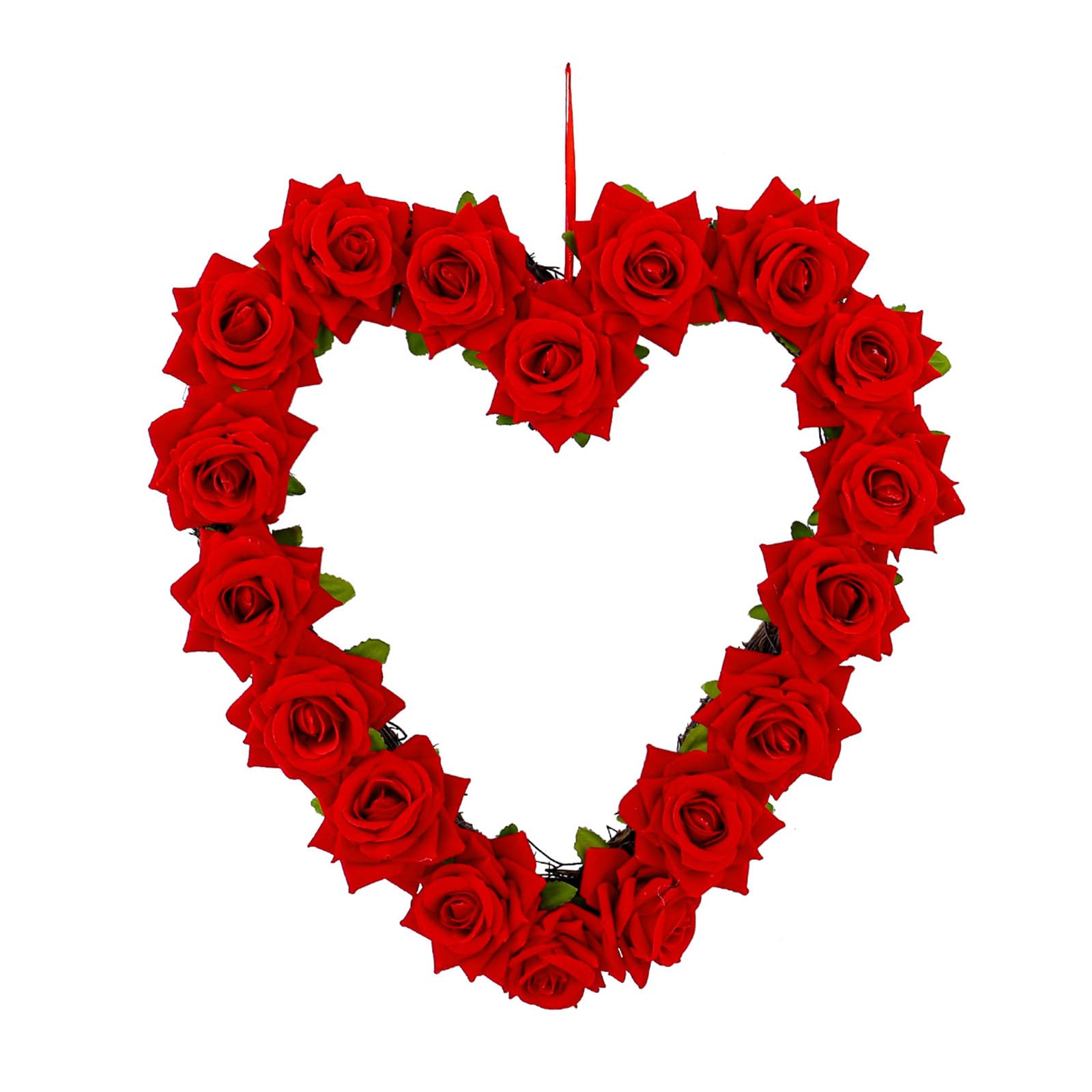 Kalttoy Simulated Rose Wreath for Home and Patios Decoration Lifelikes Flower Garlands for Door or Mantels Display Solution Romance Door Decoration