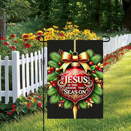 Image of BlissYard Christmas Christian Faith Garden Flag 12x18 Inch Polyester