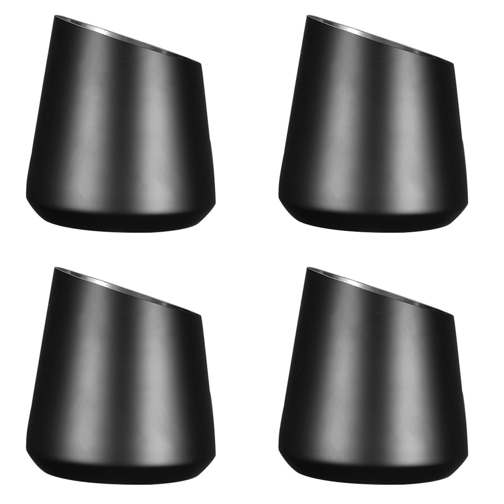 Hndhbfgrt 4X Stainless Steel Ice Bucket Champagne Bucket Bar KTV Ice Bucket Household Beer Bucket Decorative Ornaments, Black