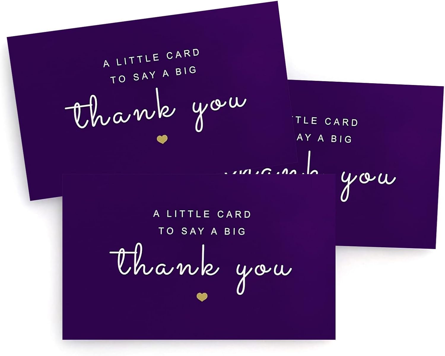 RXBC2011 Little Thank You Cards Big Thank you Notes for All Occasions 3.5 x 2 Inch Pack of 100 Purple - Image 4