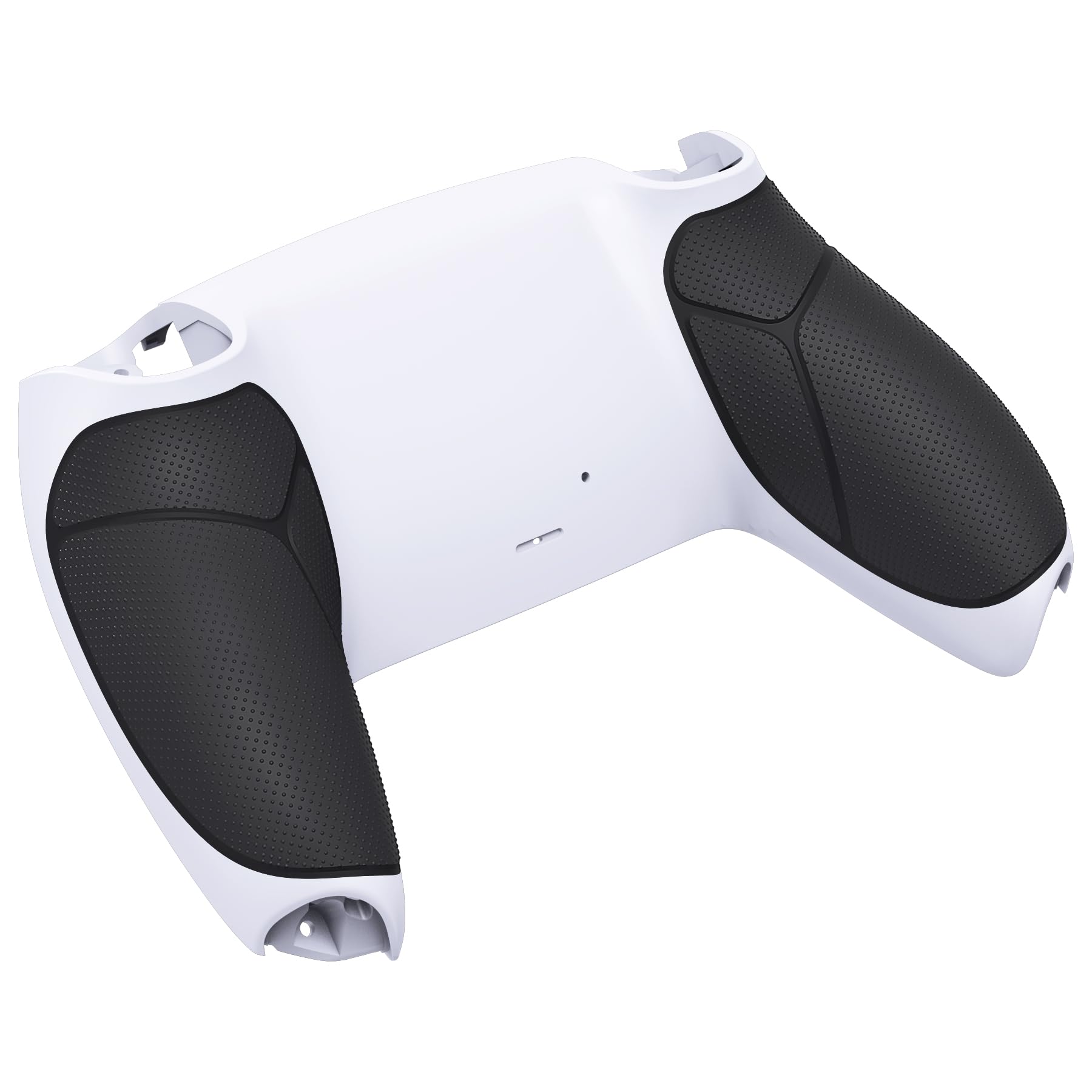 eXtremeRate Cover Posteriore per ps5 Controller BDM-010 020 030 040 050 060,Custodia Grip Gomma Scocca Copertura Ricambio Compatibile con ps5 Controller-Bianco&Nero