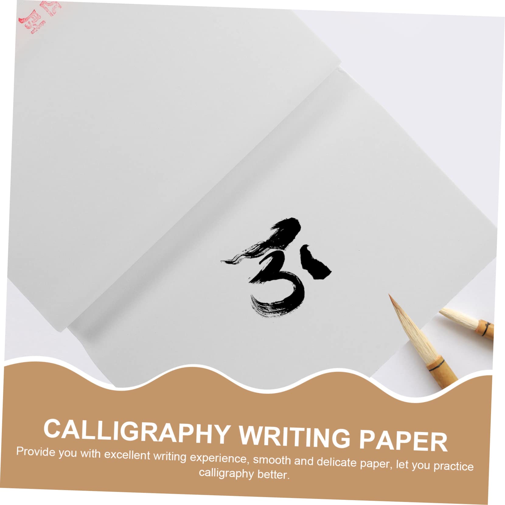 ULDIGI 100hojas Papel De Arroz Grueso Para Caligrafía Pintura Práctica De Escritura De Papel De Caligrafía Profesional Para Pintar Tinta Casa