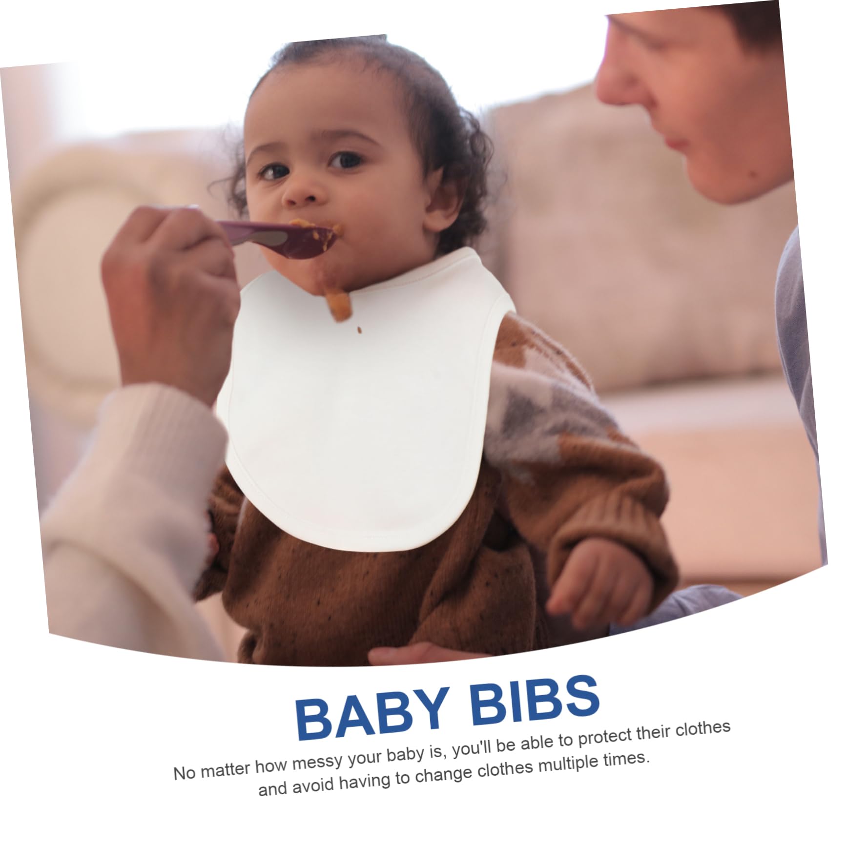 8pezzi Bavaglini Per Impermeabili e Assorbenti Per Svezzamento e Teething Con Chiusura Per Comfort e Facilità Uso