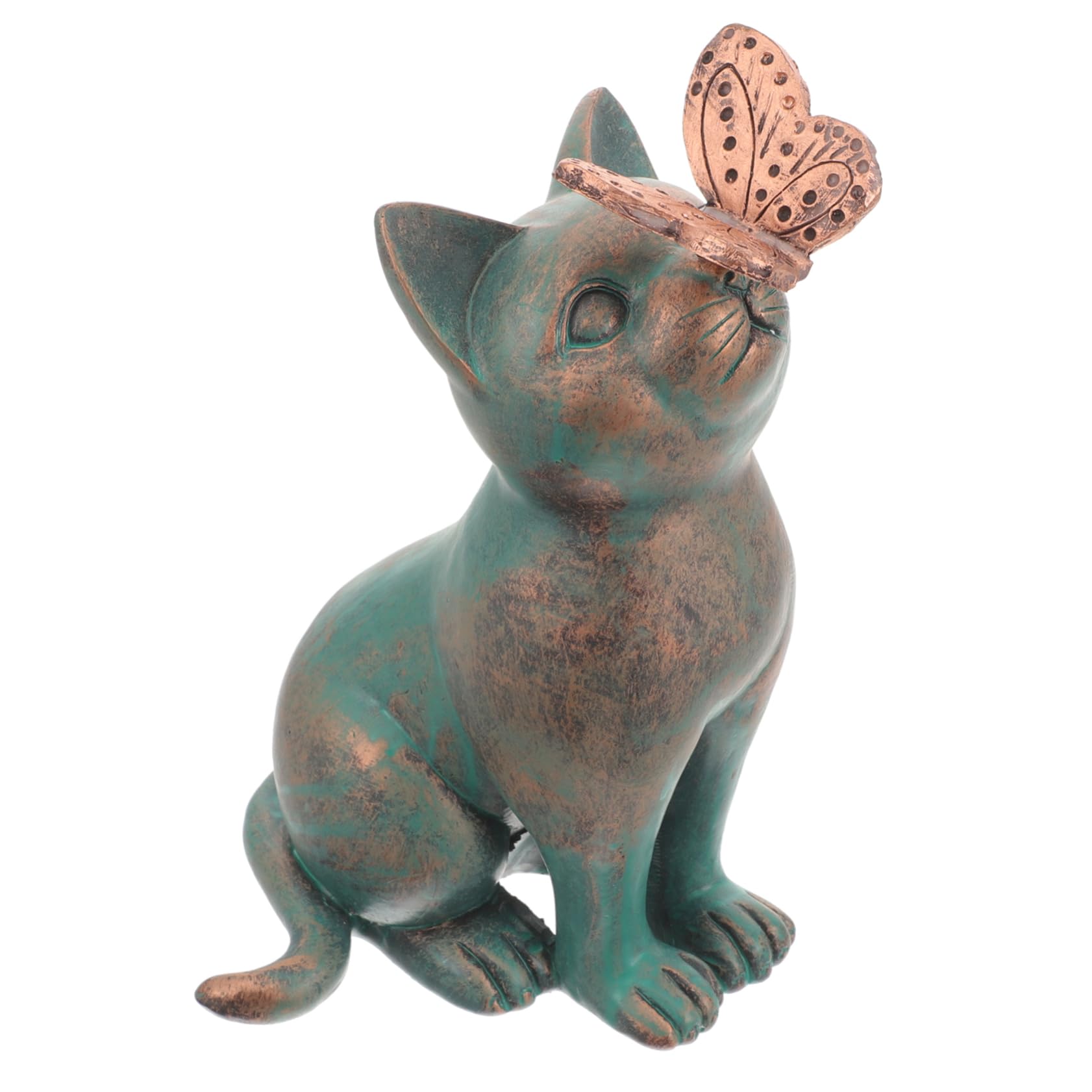 Petite figurine de chat en résine pour étagère de salon et décoration intérieure