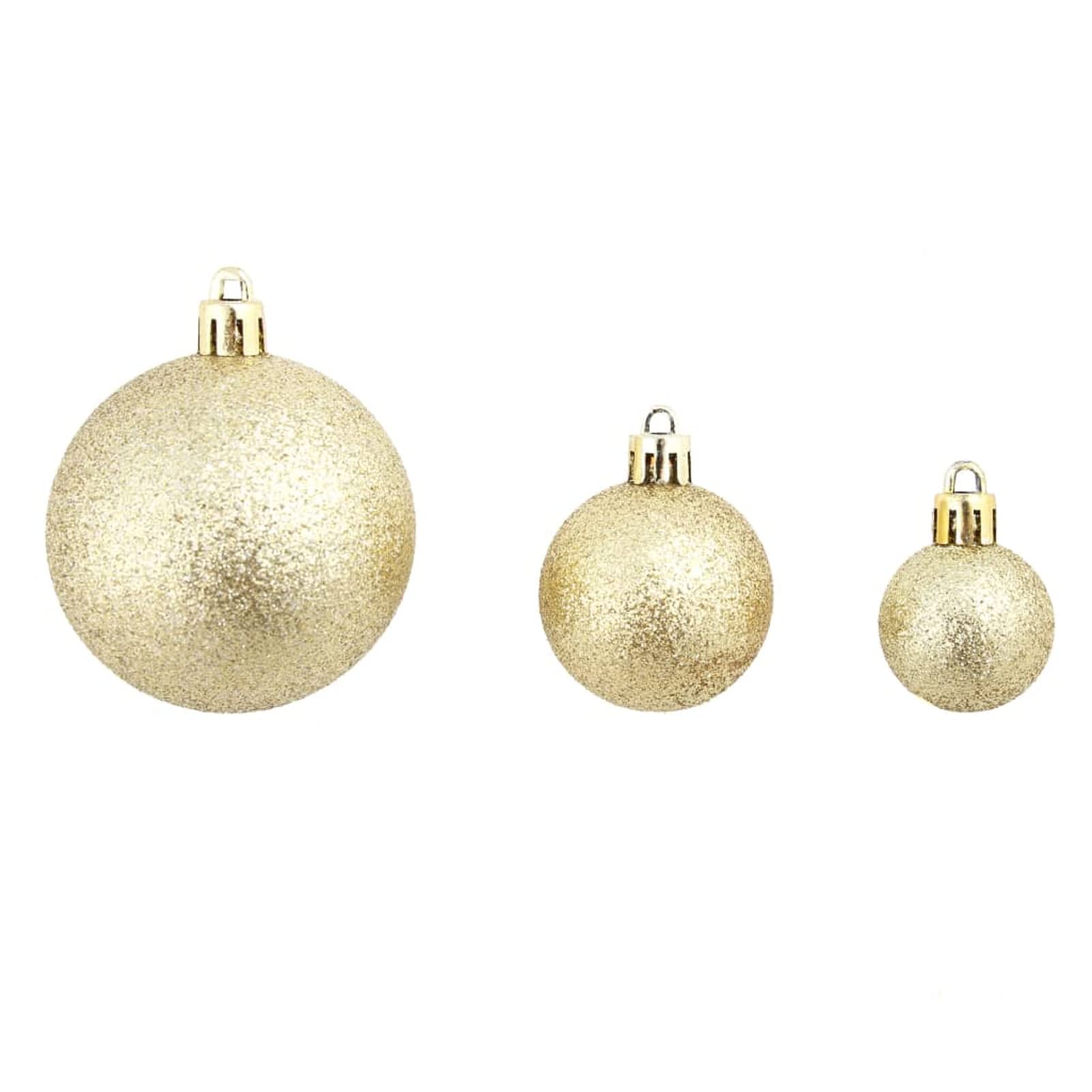 Homgoday Lote de Bolas de Navidad 100 Unidades Doradas 3/4/6 cm Bolas de Navidad,Bolas Arbol de Navidad,Adornos Arbol Navidad,Decoracion Arbol Navidad