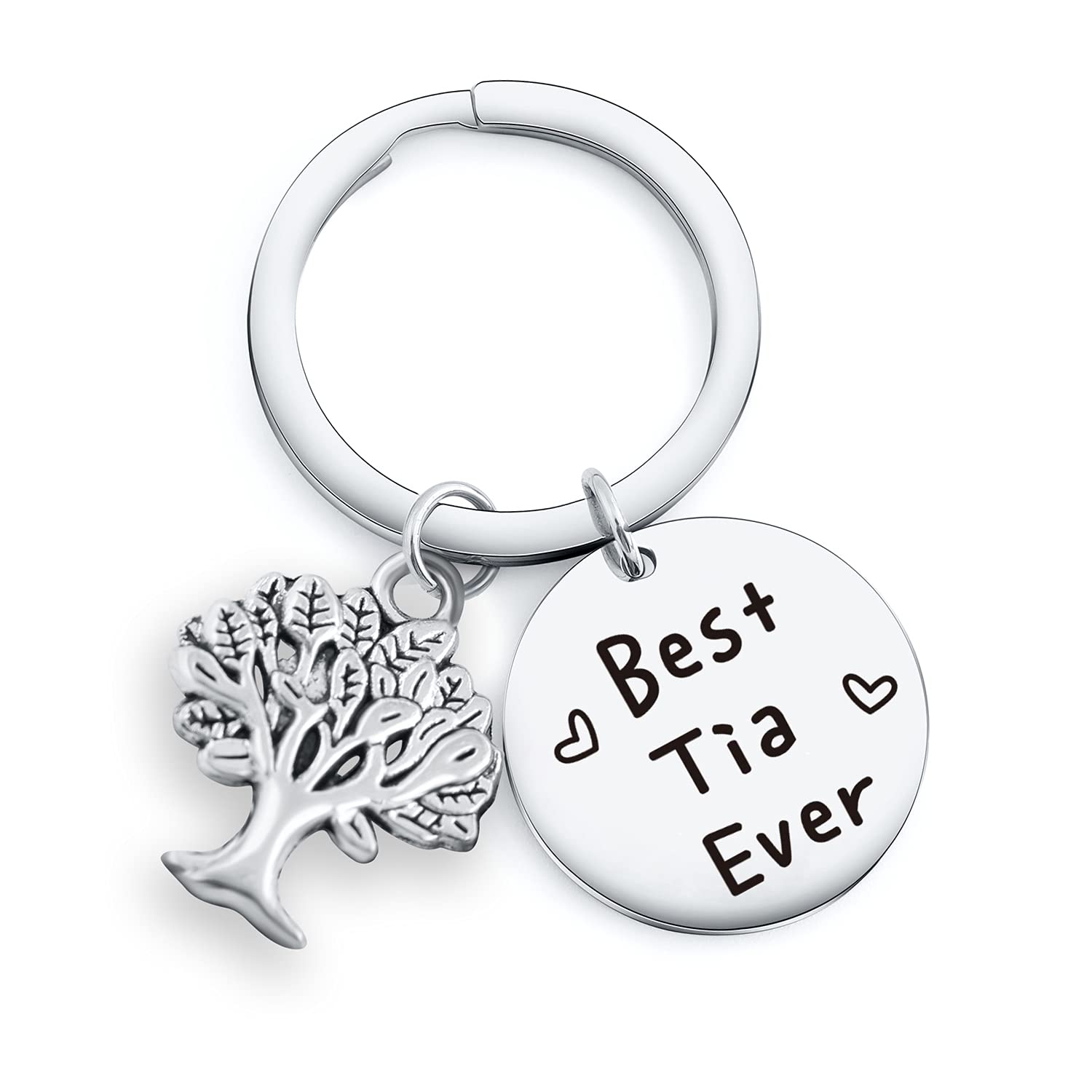 NOTHERS RSZOTW Tia Gifts Keychain Best Aunt Ever Gifts Tia Birthday Christmas Jewelry For Aunty Keychain