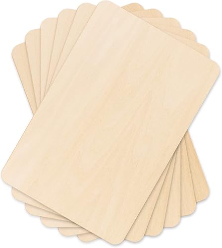 Hojas de tilo de tilo paquete de 6 hojas de madera contrachapada finas de corte láser para manualidades perfectas para proyectos de bricolaje