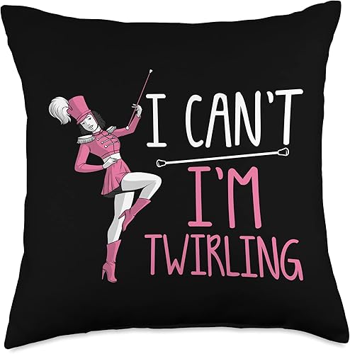 Gimnasia Coreografía Majorette Atleta Diseños Divertido Regalo Giratorio Para Baton Twirler Majorette Mujeres Niñas Manta Almohada 18x18 Multicolor