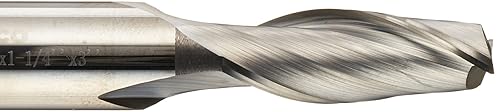 Miniatura 11 de YONICO Fresa de extremo CNC de carburo sólido espiral de 2 flautas para fresas de fresado de 1/4 pulgadas de diámetro. vástago de 1/4 pulgadas