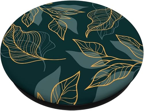Miniatura 2 de PopSockets con diseño de hojas de plantas estéticas, botánicos, verdes, PopGrip intercambiable