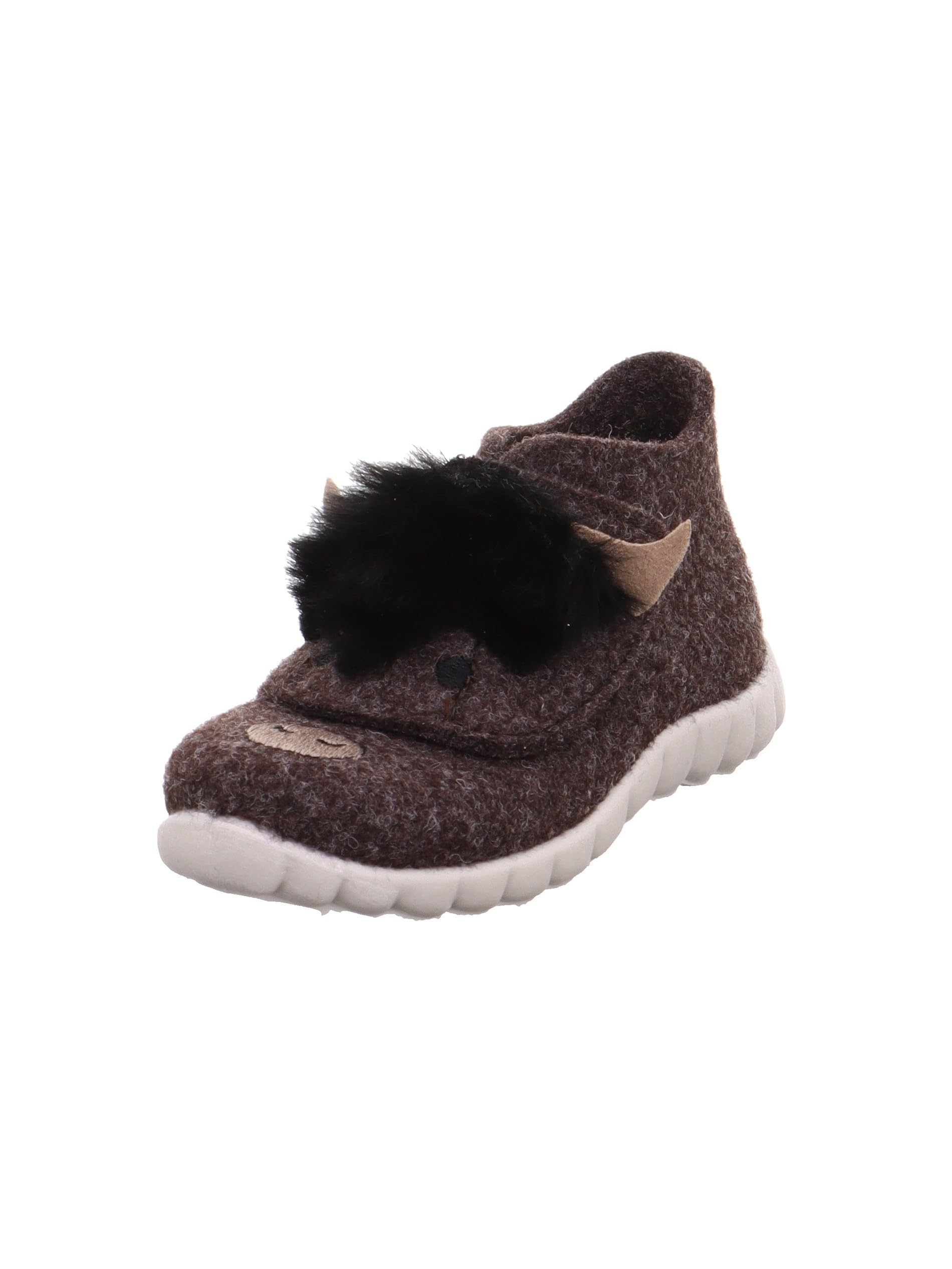 Superfit Happy Wool Felt Slippers, Brown 3020, EU 27