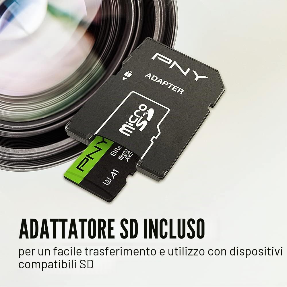 PNY Elite-X 64GB SDXC Scheda di Memoria C10 U3